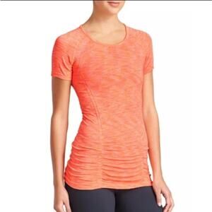 Athleta Fastest Track Pop Pink and Orange Top XS